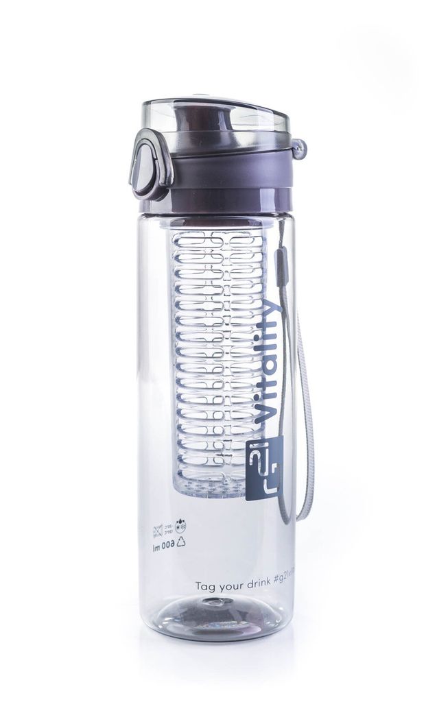 G21 Smoothie-/Saftflasche, 600 ml, grau Produktbild 