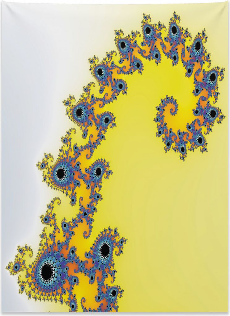 Abakuhaus Modern Wandteppich, Trippy Seahorse-Muster aus Weiches Mikrofaser Stoff Kein Verblassen Klare Farben Waschbar, 110 x 150 cm, Braun Gelb Blau