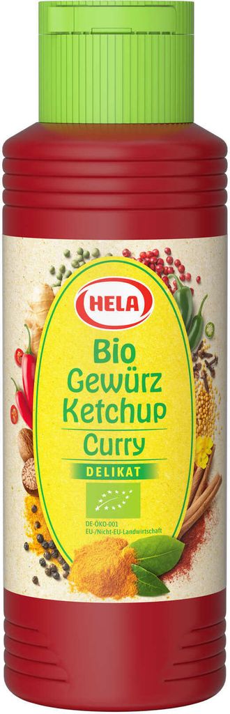 Hela Ketchup Curry delikat Gewürzketchup 300 ml Flasche Ketchupflasche