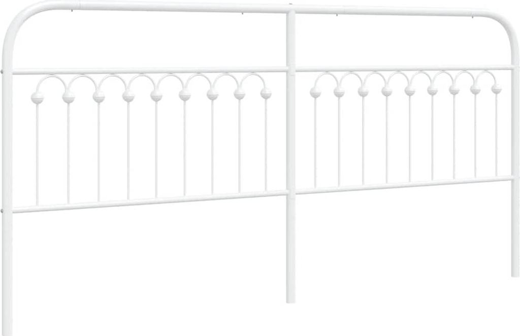 vidaXL Ersatz-Kopfteil Metall Weiß 200 cm