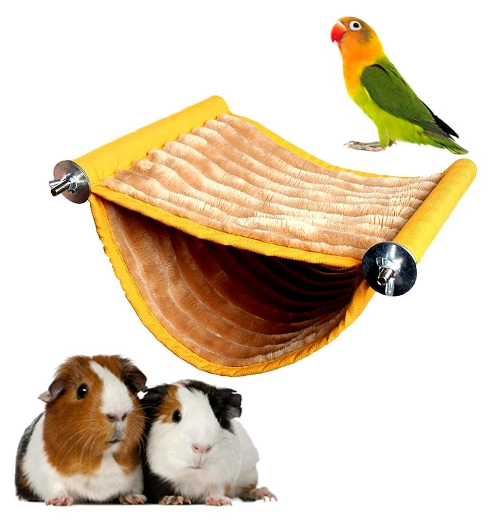 Vogel Hängematte Etagenbett, Zubehör für Vogelkäfig, Spielzeug für Vögel, Plüschhängematte für Wellensittiche, Nymphensittiche, Finken, Ha...