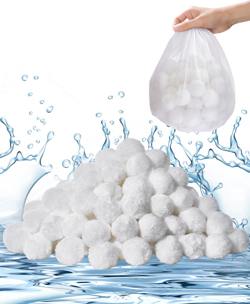 VEVOR Sandfilterkugeln 0,7kg, Filterkugeln Ersatz für Poolsand, Wiederverwendbar, Polyester, Geeignet für Schwimmbäder, Aufstellpools, Aquarien