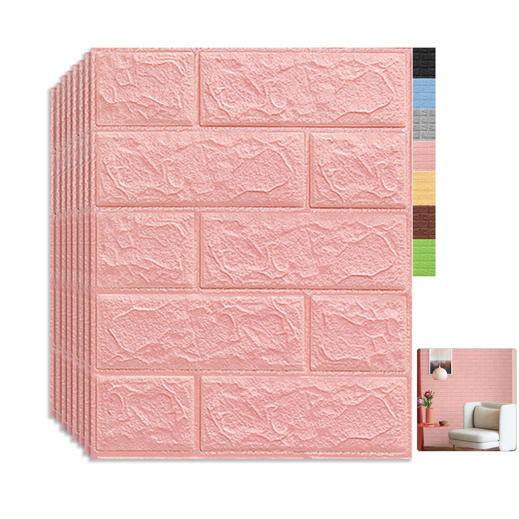 1 Set (10 Stk)große 3D wasserdichte Fliesen Ziegel Wand Produktbild 