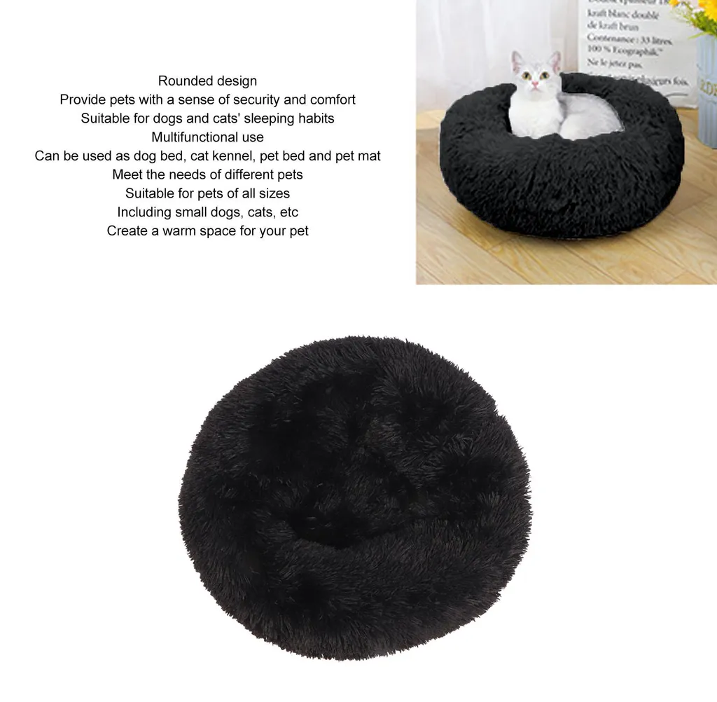 Coussin pour Animaux de Compagnie Rond et Chaud Lavable en Machine - 4