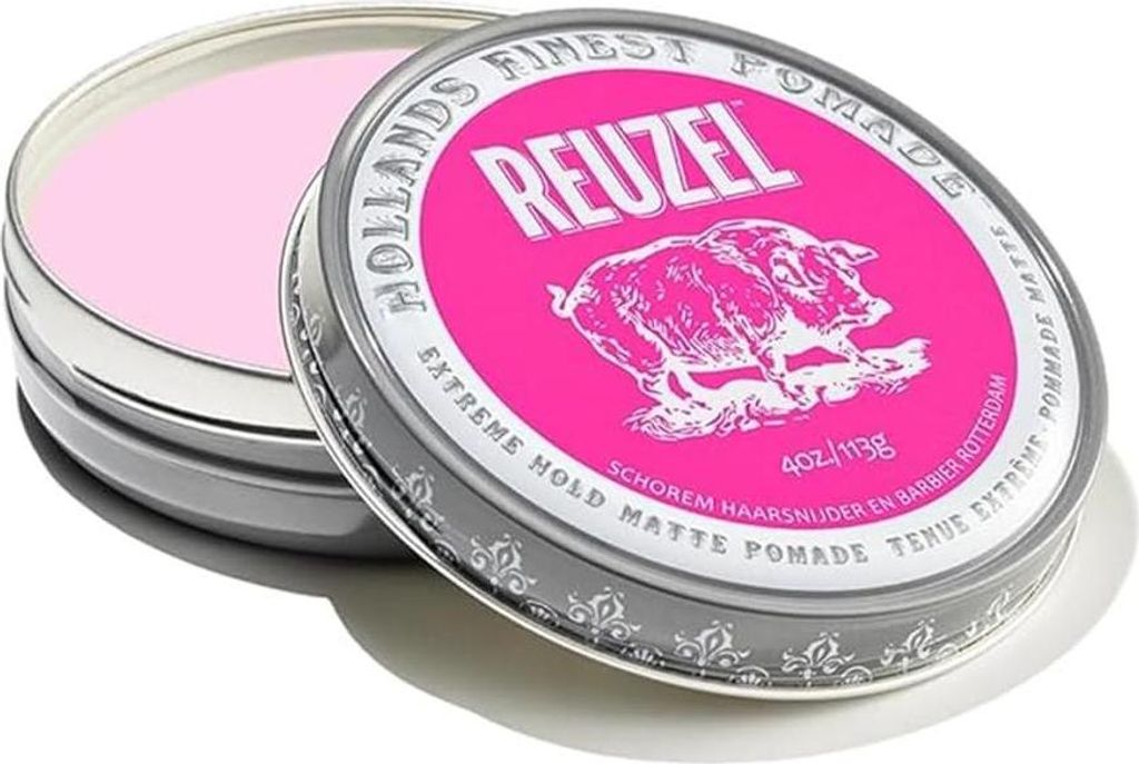 REUZEL Pink Extreme Hold Matte Pomade Easy Wash Out All Hairstyles 113