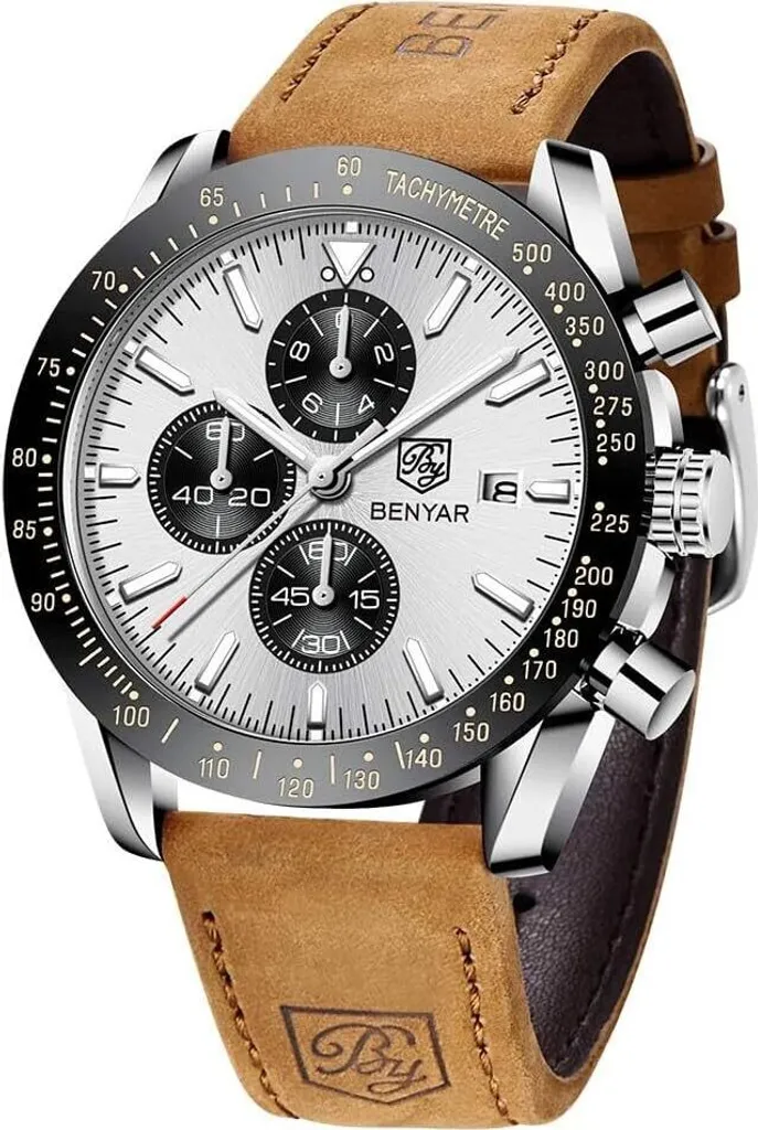 Orologio Uomo Elegante Blu - Cronografo al Quarzo Essenziale