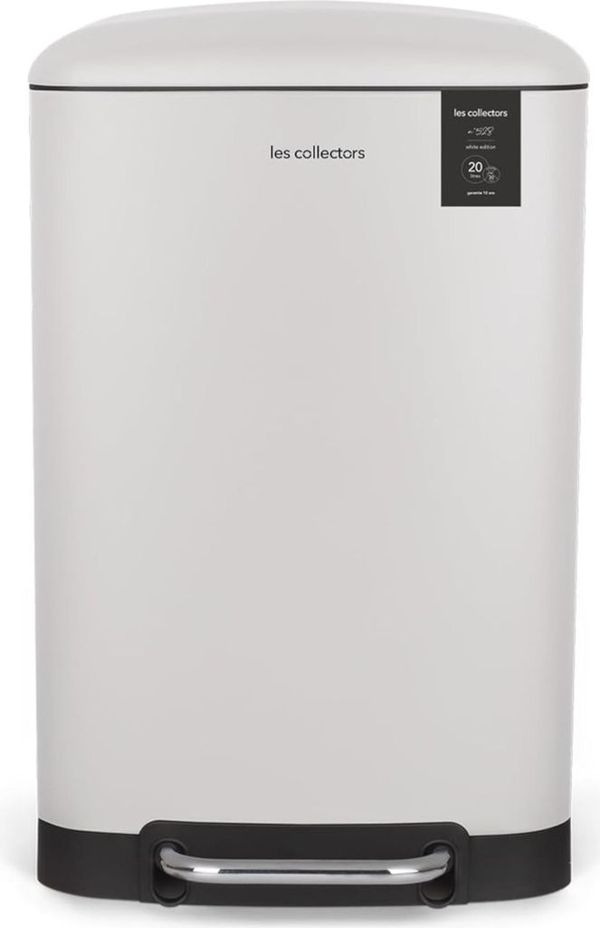 Les Collectors Küchen-Tretabfalleimer Edelstahl N°528, Kapazität 20L, Herausnehmbarer Inneneimer, Mattes Finish, Strapazierfähig, Geräuscharme...