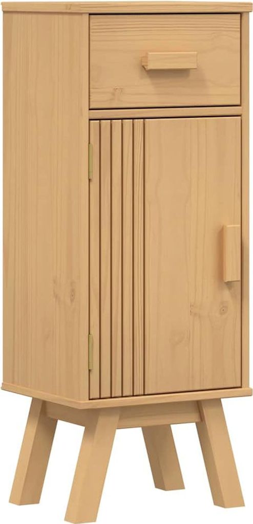 vidaXL Badezimmerschrank Olden Braun 35 x 30 x 90 cm Massivholz Kiefer