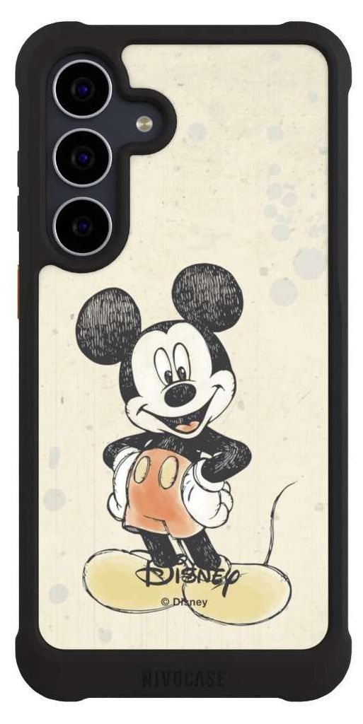 NIVOCASE Hülle für Samsung Galaxy S25 FE Stoßfeste Handyhülle NIVOmax Case Schwarz Offizielles Lizenzprodukt Wasserfarbe