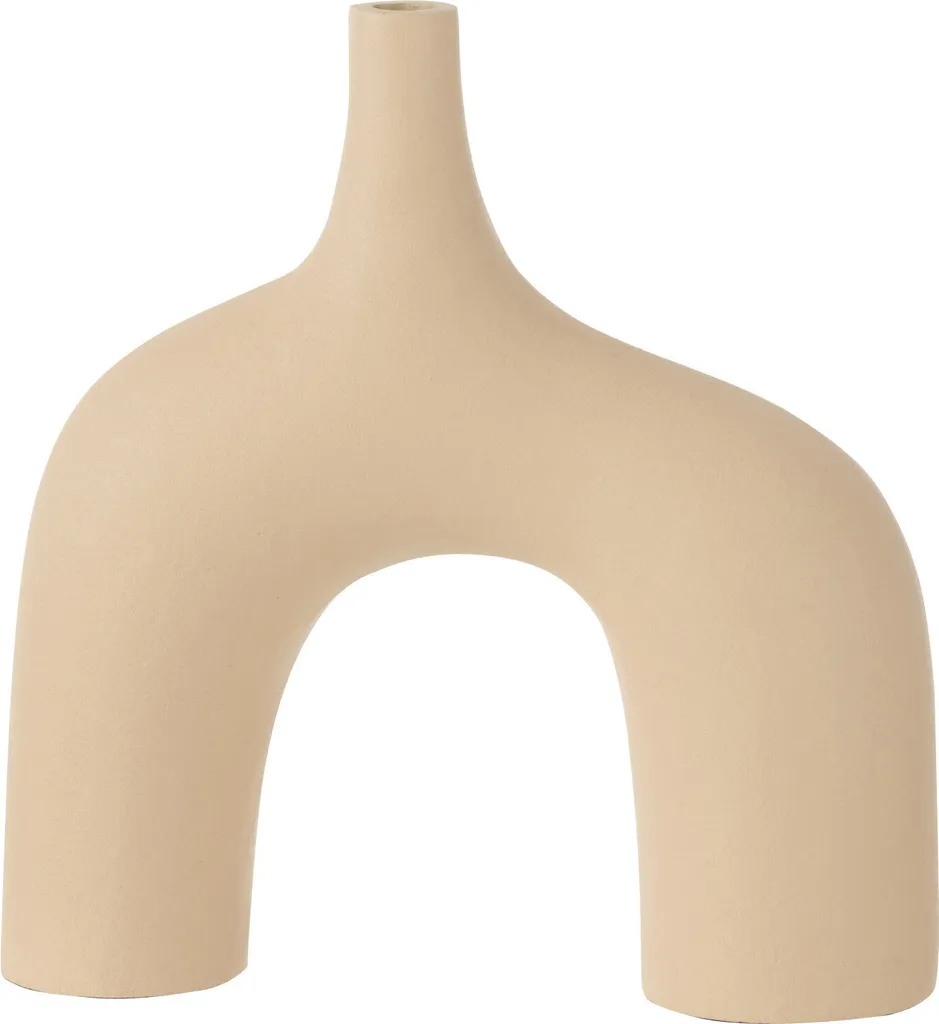 Vase Camille J-Line en Aluminium Beige - Décoration Design 35cm