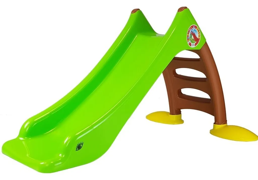 Toboggan enfant 424 robuste et résistant aux UV coloris vert-marron