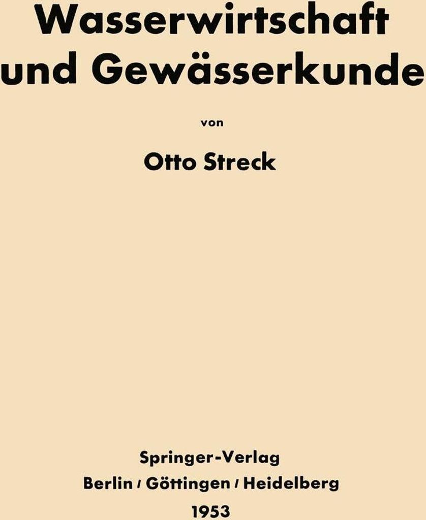 Grundlagen der Wasserwirtschaft und Gewässerkunde
