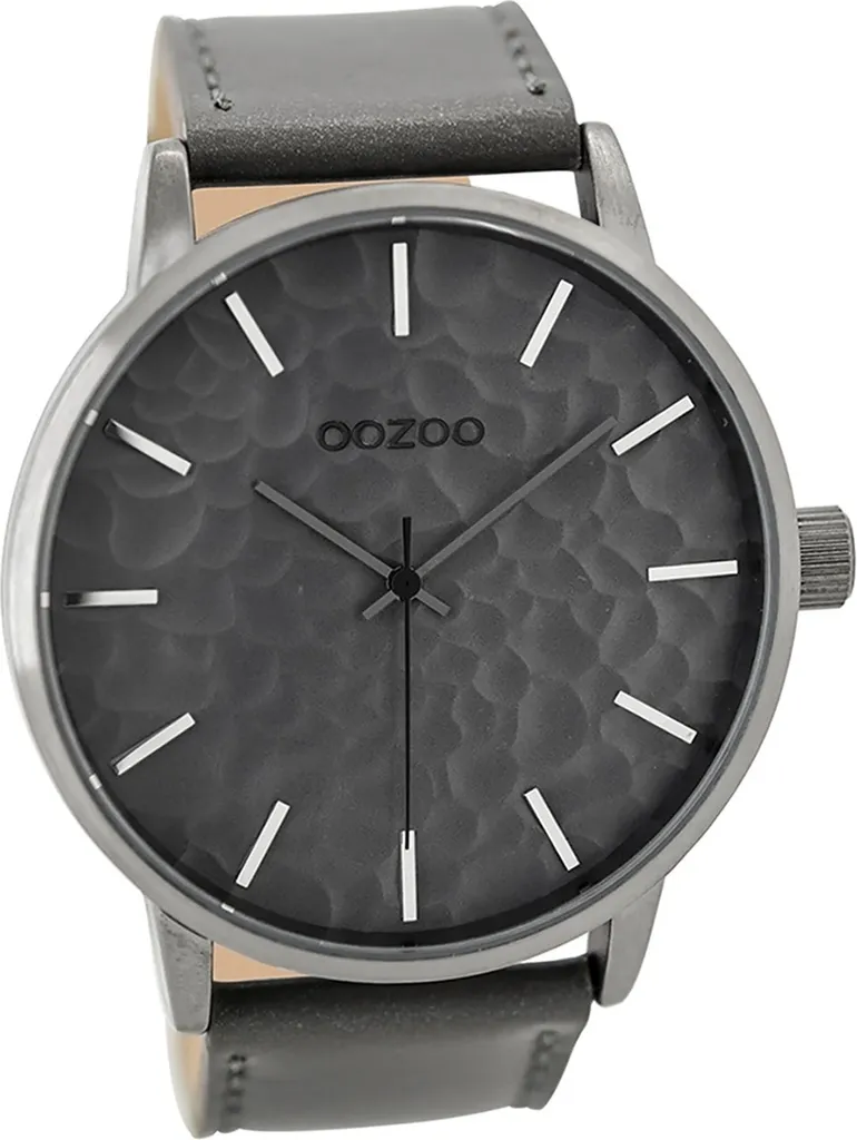 Montre à quartz Oozoo C9440 pour homme avec bracelet gris en cuir