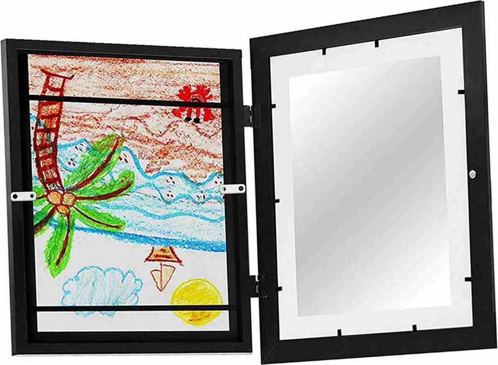 Holz-Fotorahmen, Tisch, Ölgemälde, Aufbewahrungsbox, Kinder-Kunstrahmen, Kinder, Flip-Diy