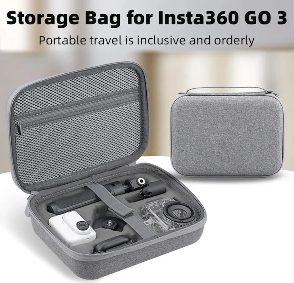Boîtier portable pour Insta360 GO 3 - Coque antichoc et compacte Grise - 6