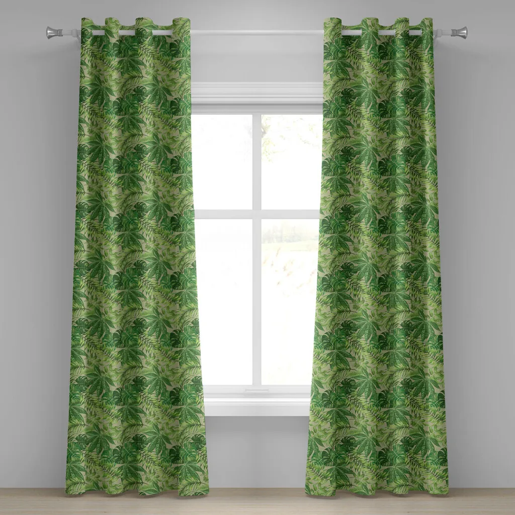 Rideaux occultants partiels 280x245cm pour ambiance tropicale Aloha