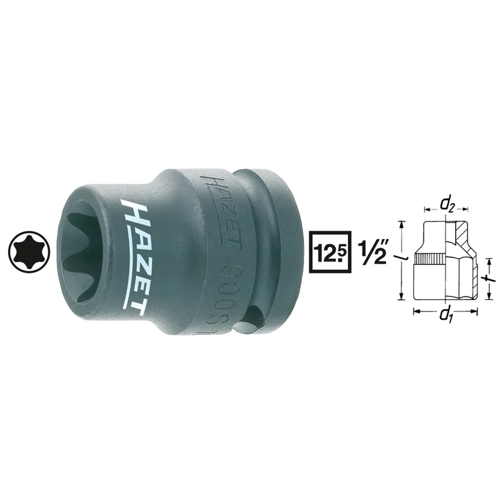 Hazet 900S-E20 Kraft TORX® Bussola per Avvitatore a Impulso 1/2"