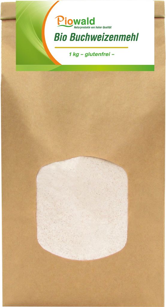 Piowald Buchweizen Mehl - 1 kg, glutenfrei