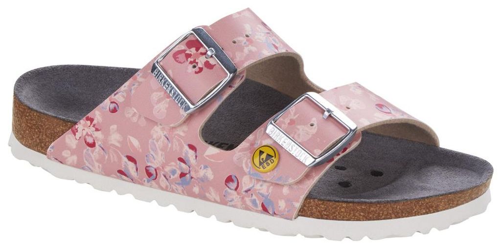 Birkenstock Damen Pantolette ARIZONA ESD Flower Field Rose Produktbild 
