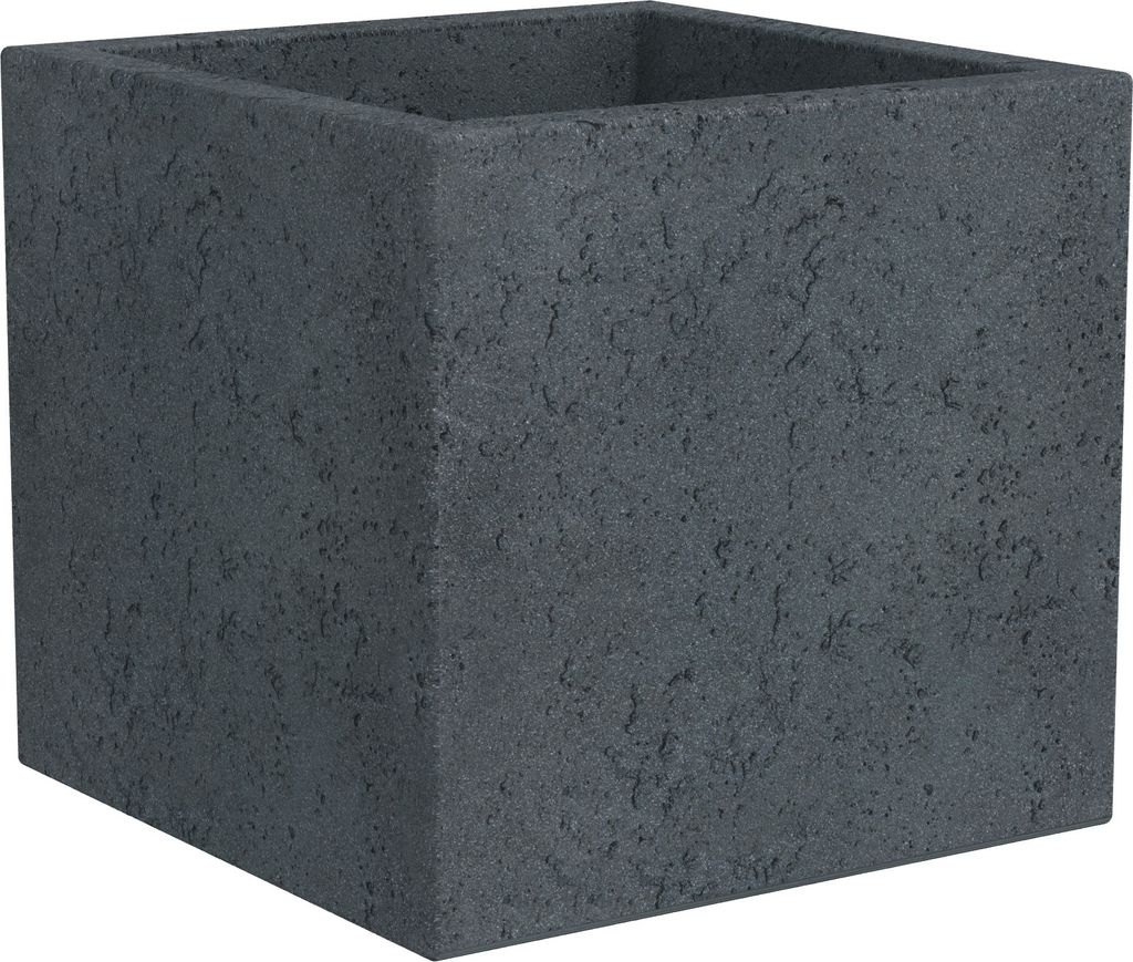 Scheurich 240/30 Pflanzgefäß C-Cube Stony Black - 28,5 cm x Produktbild 