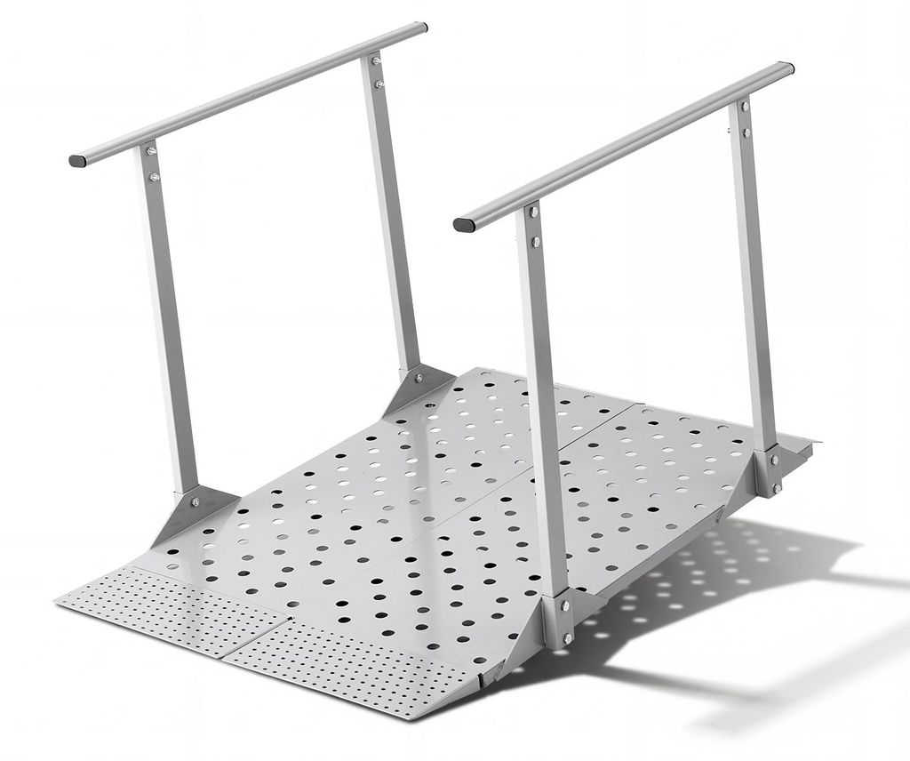 VEVOR Rollstuhlrampe mit Handläufen, 1140x850x705mm Produktbild 
