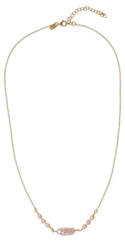 Collier perles véritables plaqué or - Idéal pour soirée ou mariage