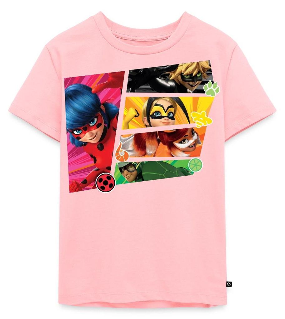 Spreadshirt Miraculous Superhelden Kinder Premium T-Shirt, 98/104 (2 Jahre), Rosa