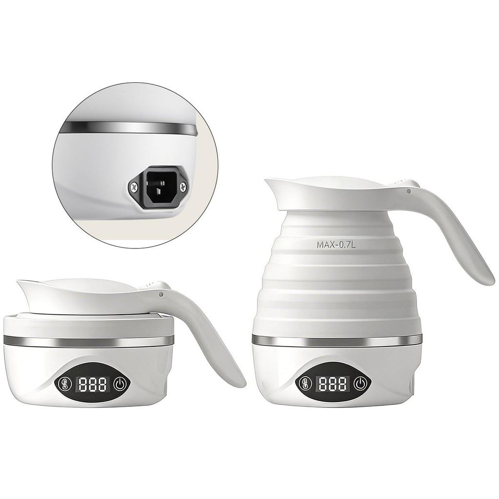 Faltbarer Reise-Wasserkocher, tragbarer Mini-Kocher, 850 W, 90–240 V Dualspannung, ideal zum Wasserkochen, Tee- & Kaffeezubereitung