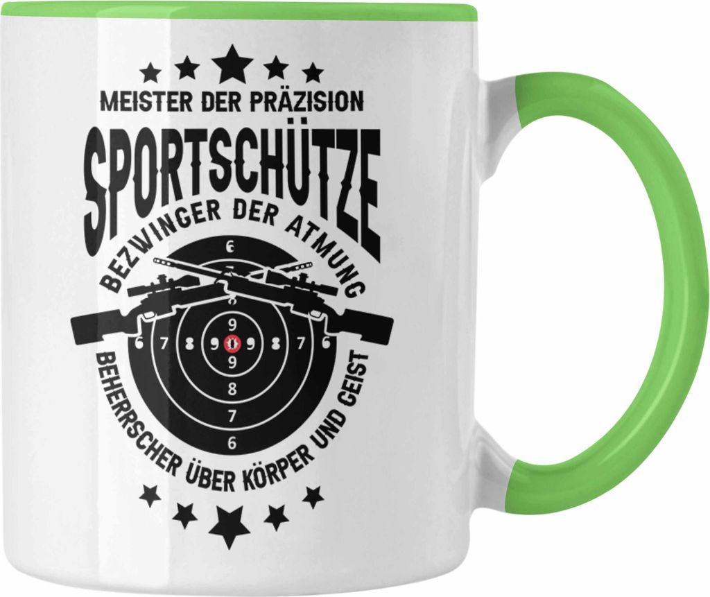 Trendation - Schütze Sportschütze Tasse Geschenk Schießsport Schützenverein (Grün)