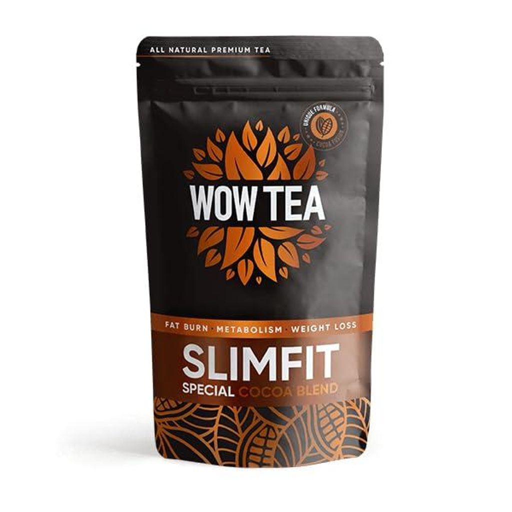 WOW TEA Cocoa SlimFit Tee – Limitierte Kräutermischung mit Kakao, Schwarztee & geröstetem Mate – Aromatische Premium Winter-Edition (150g, EU)