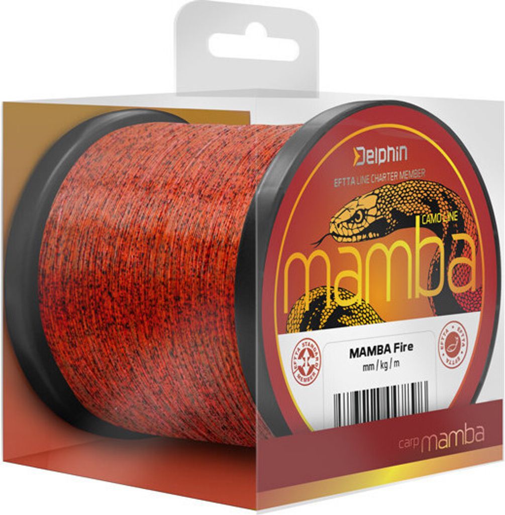DELPHIN MAMBA Carp, 600m, 0,32mm, 7.4kg / 16,31lbs, rot, Monofile Karpfen Angelschnur, 101002748
