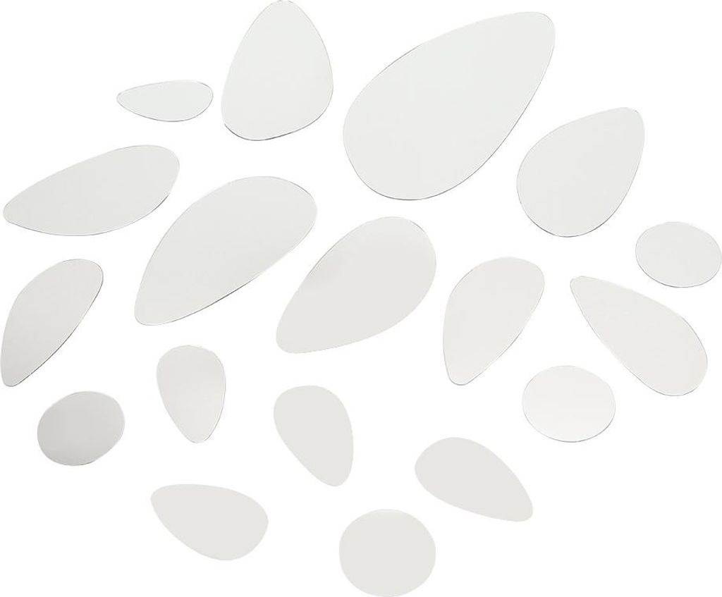 Decorative Oval Acrylic Mirror Wall Sticker Art Home DIY Frameless Backgrounds Decor Mirrors