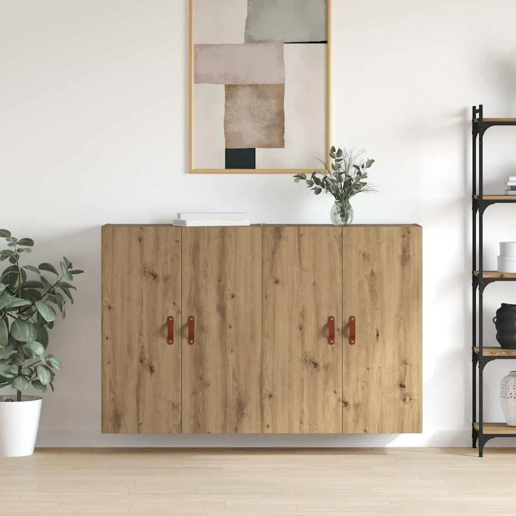 vidaXL Armadietti Parete 2 Pezzi Rovere Artisan 90cm - Risparmia ora