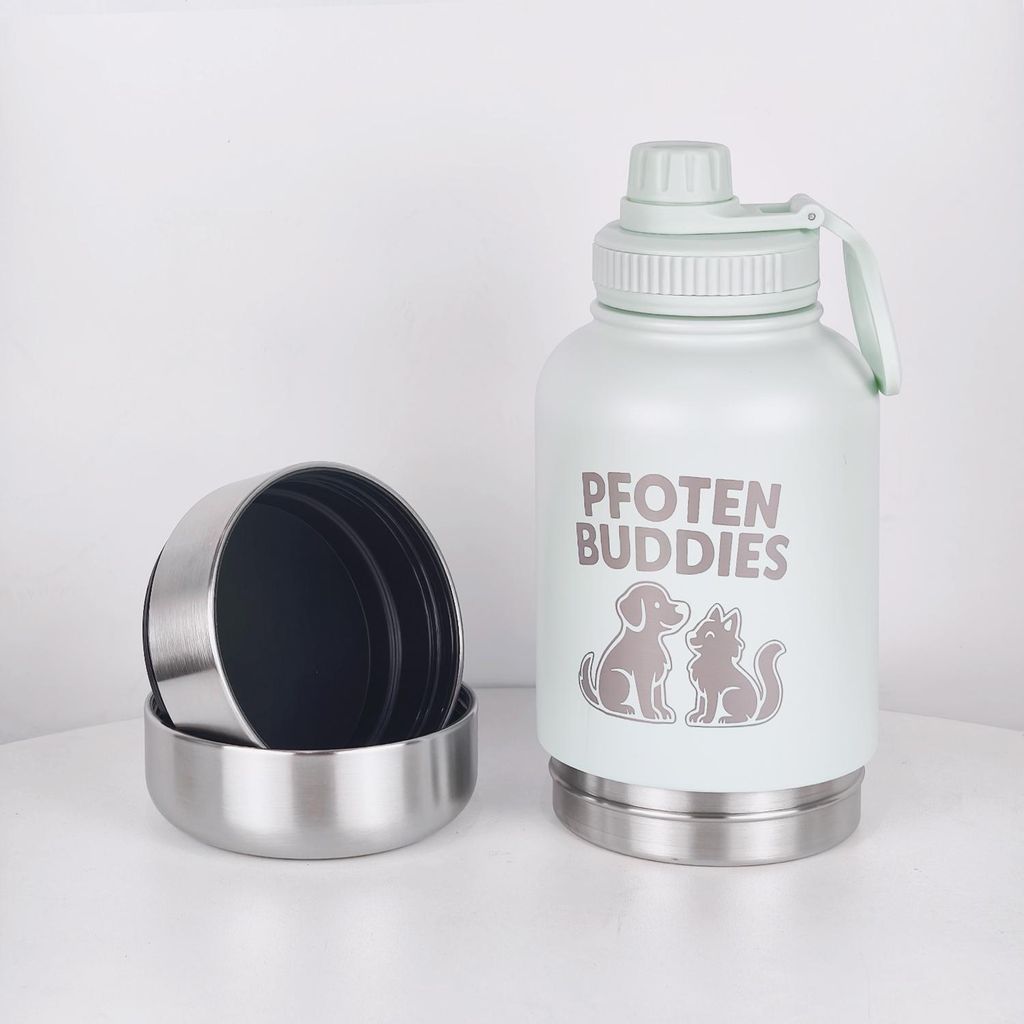 Hundenapf Edelstahl 3-in-1 Trinkflasche Produktbild 