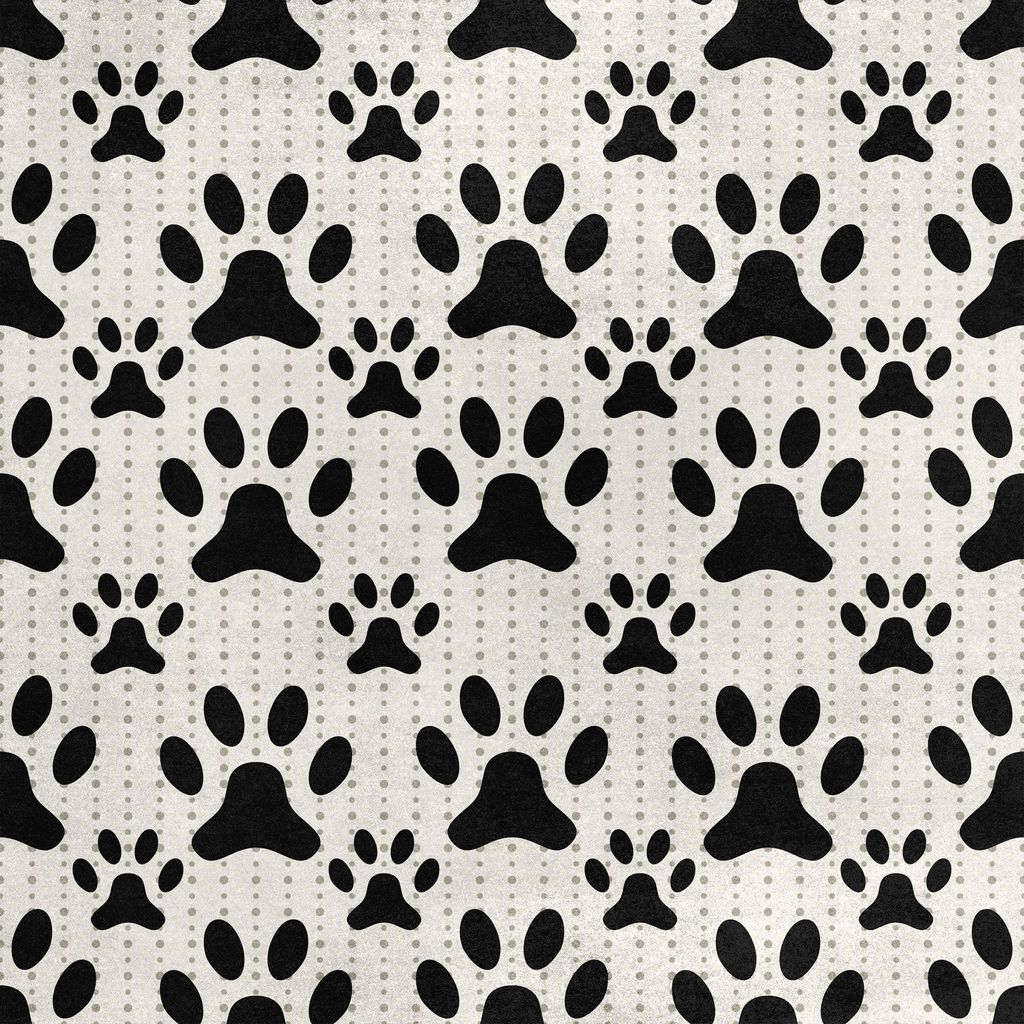 Royal Samt Stoff Polyester Zum Nähen - Motiv Hundepfoten 1