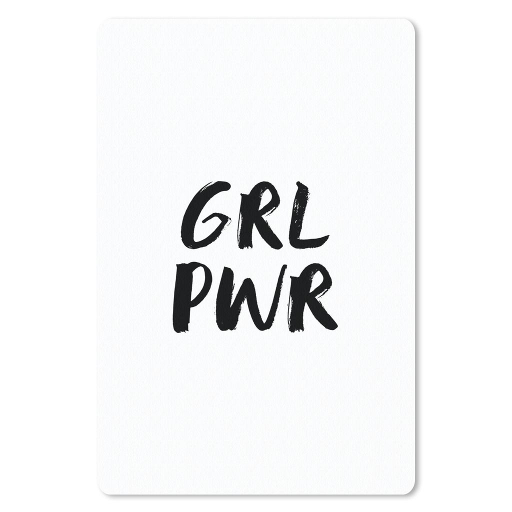 MuchoWow Mauspad Mousepad Sprichwörter - Grl pwr - Mädchen - Zitate - Kinder 18x27 cm - Mousepads - Maus Mat - Pad - Mausunterlage