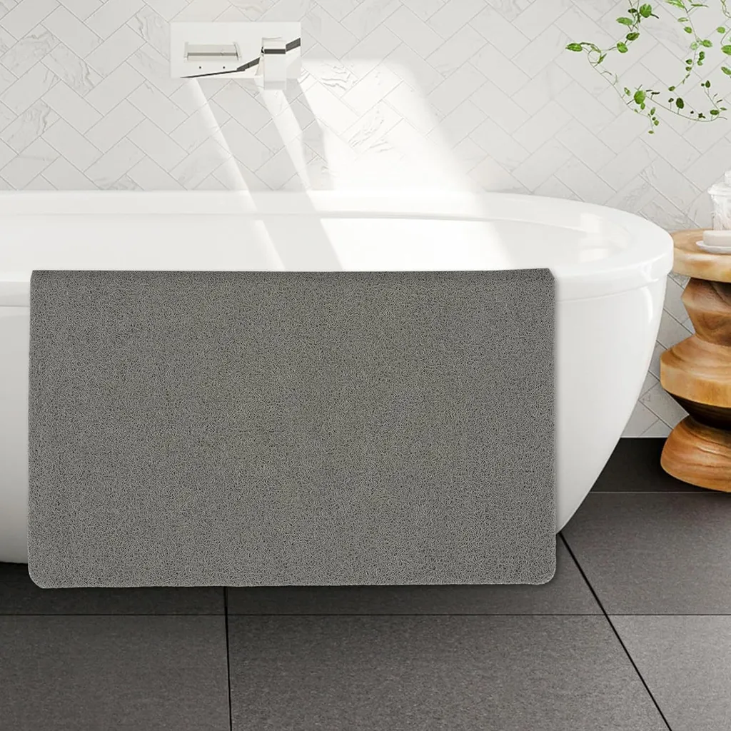 Tapis de douche antidérapant lavable PVC 80x80 cm à drainage actif