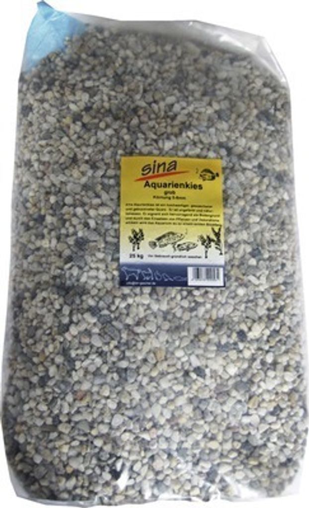 Aquarienkies Sina grob, 5-8 mm 25 kg beige Produktbild 