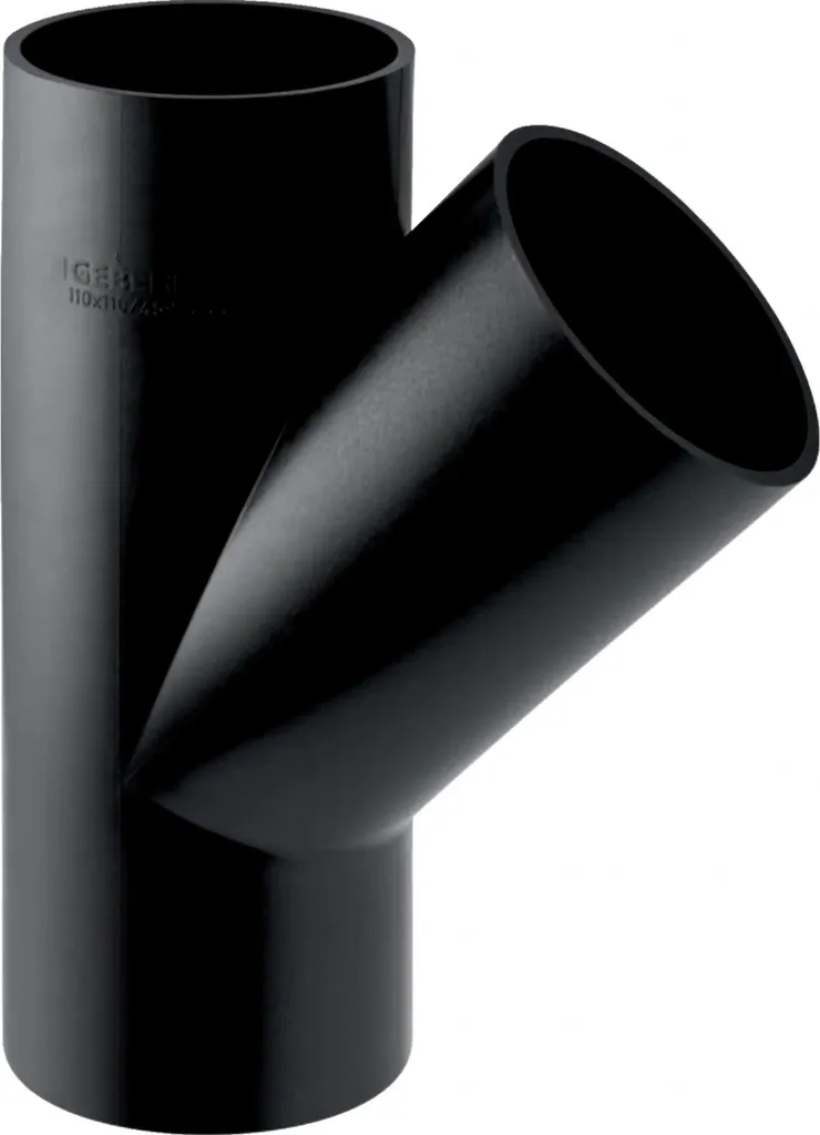 Derivatore Geberit GE PE, per montaggio orizzontale, 45 gradi, d 90/90 mm, 366130, 1 pz.