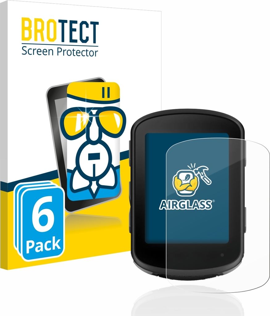 6x BROTECT Schutzglas für Garmin Edge 540 Schutzfolie Panzer Folie Glas Display Schutz klar
