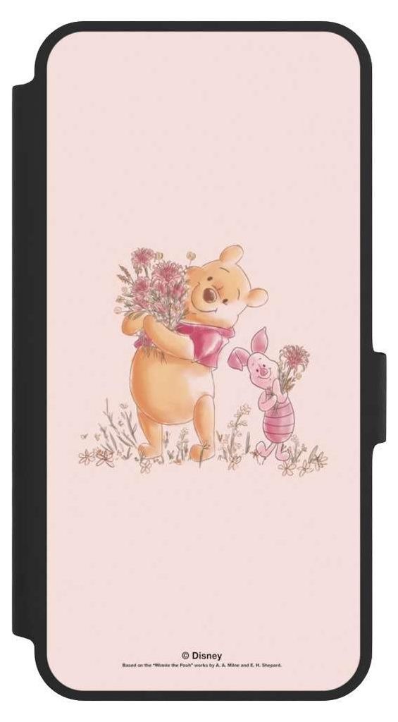 NIVOCASE Klapphülle für Samsung Galaxy A36 5G Handyhülle aus Kunst Leder NIVOflip schwarz Disney Offizielles Lizenzprodukt Winnie Puuh Ferkel