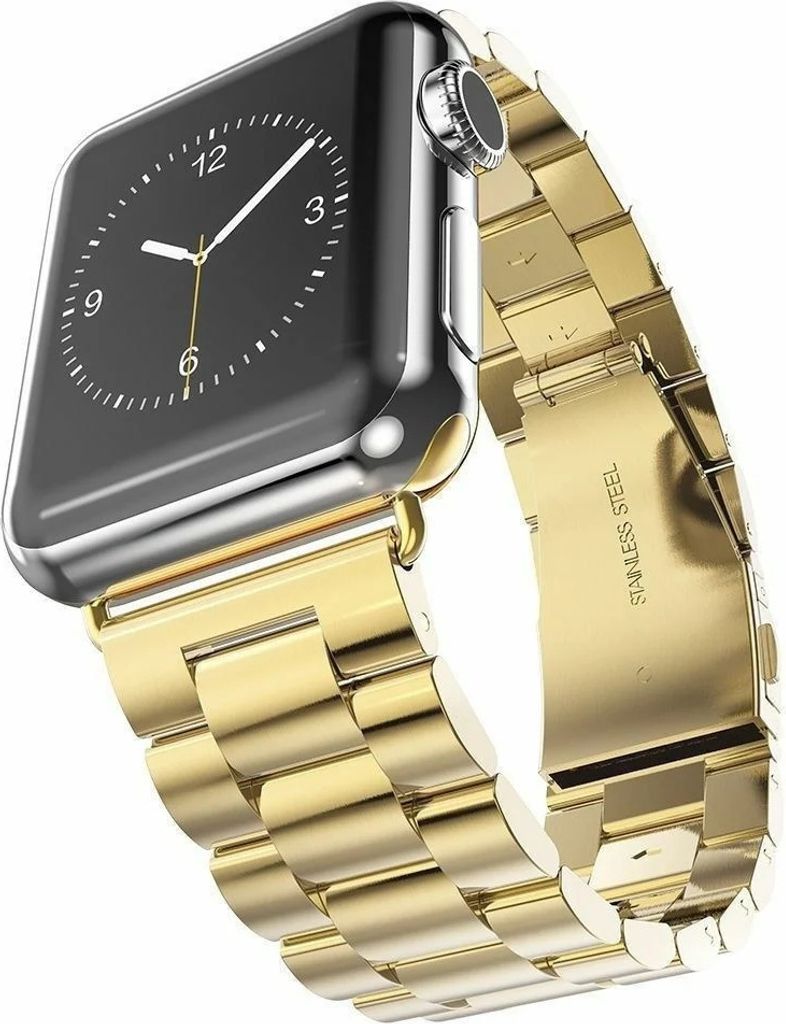 Strap-it Apple Watch 8 Stahlarmband (Gold)