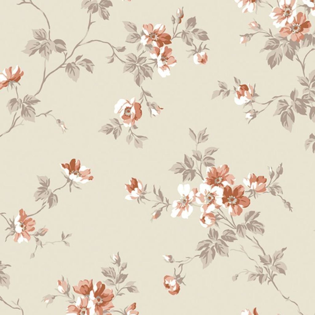 Duro Tapete Blumen Grün - 661115 - 53 cm x 10.05 m