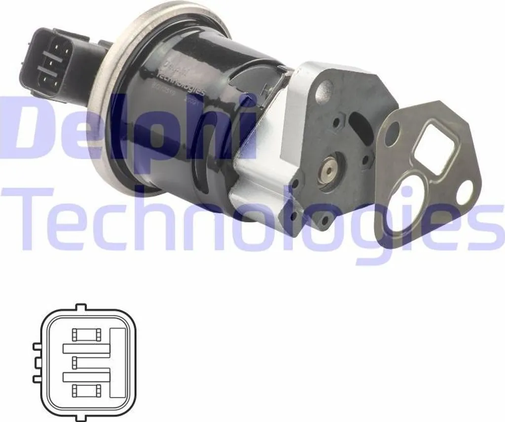 Vanne EGR DELPHI EG10519-12B1 pour Civic - Remplacement OE 18011PLMA00