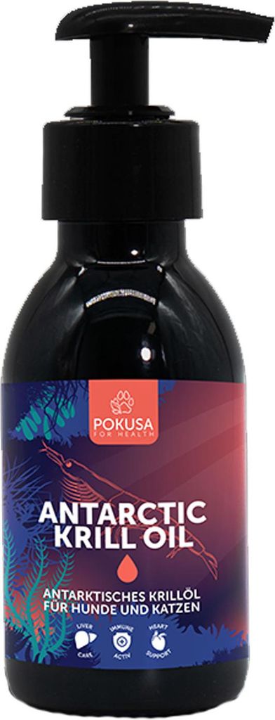 Pokusa Antarctic Krill Oil - Antarktisches Krillöl für Hunde, Literangaben:500ml