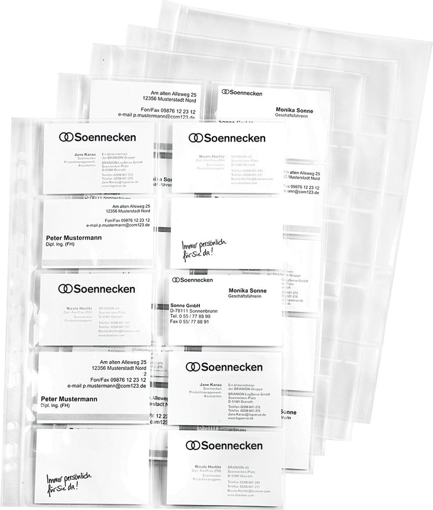 Soennecken Visitenkarten- Prospekthülle 1611 10 St./Pack. Zdjęcie produktu 