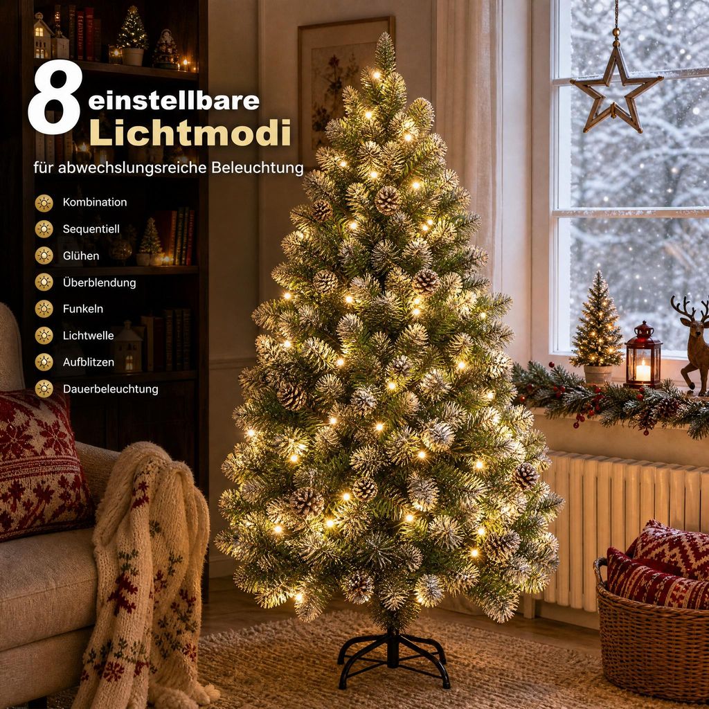 NAIZY PVC Weihnachtsbaum Kunstweihnachtsbaum 120 cm