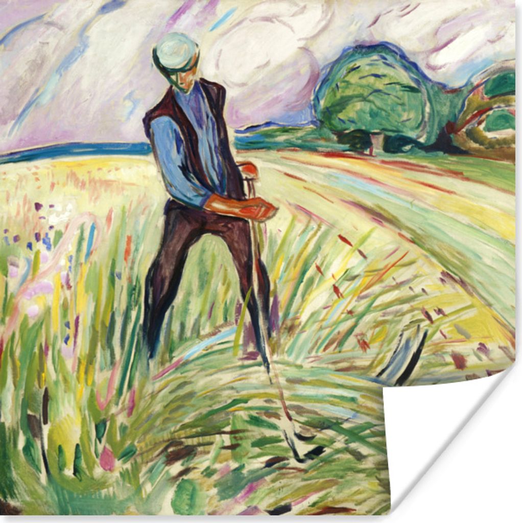 MuchoWow Poster Der Heuwender - Edvard Munch 50x50 cm - Wohnzimmerdekoration
