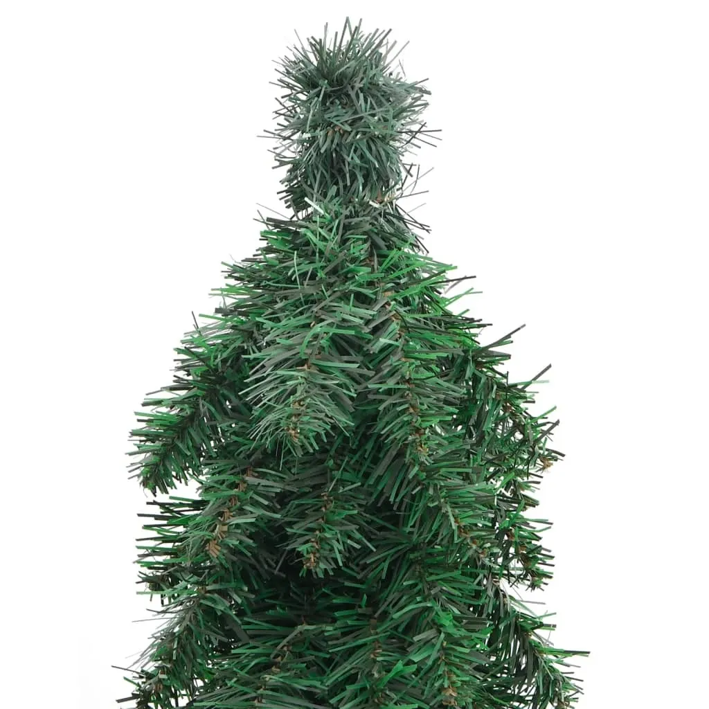 vidaXL Sapin de Noël Artificiel Lumineux 130 LED 210 cm avec Support - 3