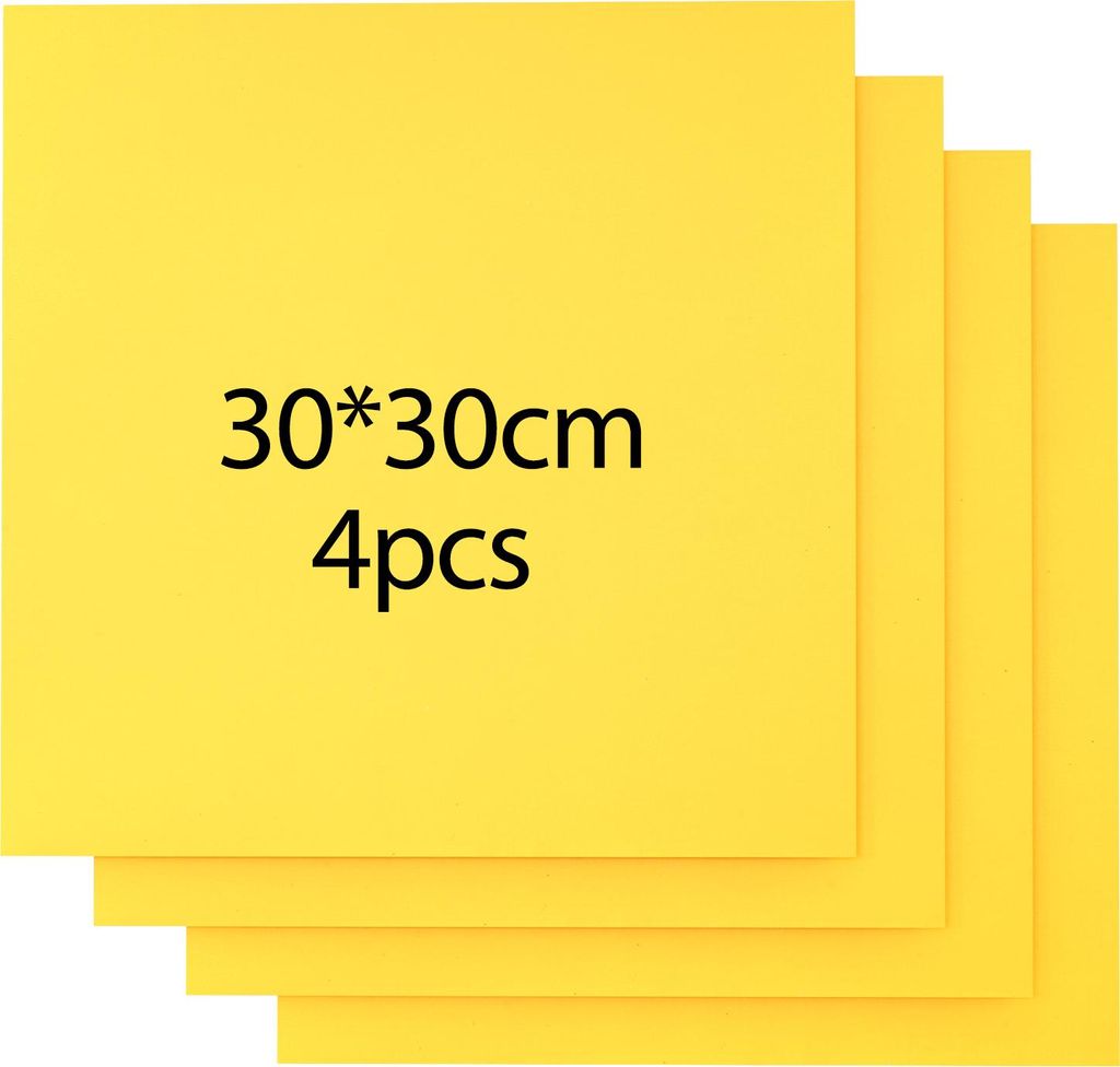 4er Set 3mm 30x30cm Farbverleimte Sperrholzplatten – Farbecht, Lackfrei, für Modellbau, Laserschneiden & Gravieren, Gelb